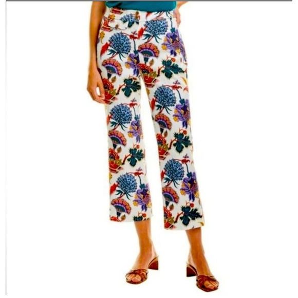 J. Crew Pants - J.Crew Kickout Crop Pants Colorful Floral Paisley Size 2